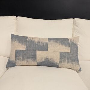 Blue and Cream Decorative Pillow